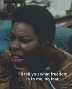 What Happened Miss Simone, Vie Motivation, Nina Simone, Freedom Is, Film Quotes, American Woman, No Fear, Black Culture, Quote Aesthetic