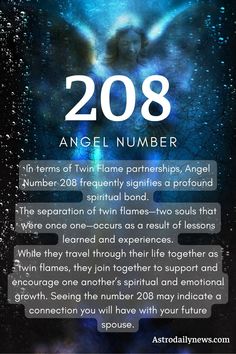 In terms of Twin Flame partnerships, Angel Number 208 frequently signifies a profound spiritual bond. Angel Number Meaning, Number Meanings, Have Faith In Yourself, Meant To Be Together, Spiritual Guides, Hope Symbol