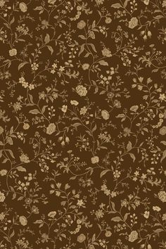 a brown background with flowers and leaves