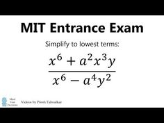 a sign that says mtt entrance exam simplifies lowest terms x 6 - 4