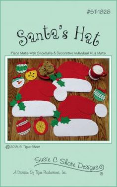 the cover of santa's hat is shown