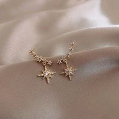 North Star Ear Crawlers - LOW STOCK! - The Songbird Collection Earring Star, Constellation Earrings, Ear Crawlers, Casual Earrings, Ear Climber, Climber Earrings, Alloy Earrings, Star Studs, Moon Earrings