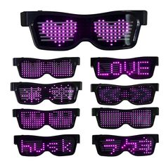 LED Sunglasses​ Party EyewearDiscover the fun of‌ LED sunglasses, ​a quirky accessory to jazz up any party or event. These sunglasses feature⁤ embedded LED lights, enhancing your‍ look with an unexpectedly luminescent ⁣touch. They&apos;re perfect for the upcoming holiday season and can be worn at various other enjoyable events‍ and occasions. Not only do they make you stand out, but they also add⁢ distinctive‍ character⁢ to your ensemble.Fashionable LED AccessoryThese LED sunglasses offer not just originality with their⁤ in-built LED⁤ lights, but also a synergy of ‍contemporary style and utility. To utilize its⁤ full functionality, you will need to install the ‌corresponding​ software app⁣ on your smartphone. This allows you to⁤ modify the font and imagery displayed on the lenses. Pre-load Dj Festival, Led Sunglasses, Glowing Glasses, Glow Party Supplies, Led Party, Party Eyes, Party Sunglasses, Bar Glasses, Smart Glasses