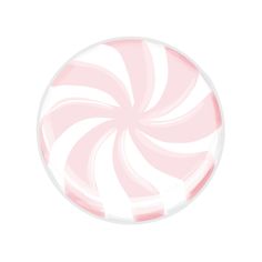 a pink and white striped lollipop on a white background with clippings