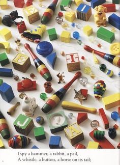 an advertisement for children's toys on the cover of a magazine, with lots of them