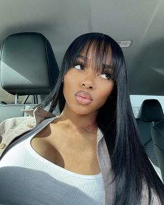 Fringe Hairstyles, Black Queen, Black Girls Hairstyles, Lace Frontal Wig, Look Plus, Hairstyles With Bangs, Weave Hairstyles, Black Women Hairstyles