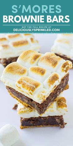 A Valentine's Day food idea featuring chocolate brownies! You don't need a campfire for this Valentine's Day dessert recipe. Complete with a graham cracker crust and ooey gooey marshmallows, every bite of these Easy S’mores Brownie Bars is so good!