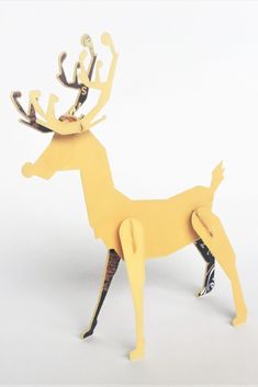 Recycled plastic - laser cut reindeer ornament. Ice Cream Container, Ice Cream Containers, Reindeer, Recycling, Ice Cream, Cream