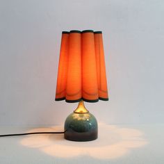 a lamp that is on top of a table