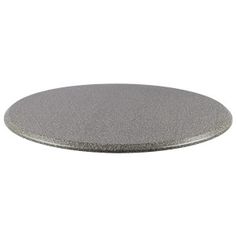 a round gray table top on a white background