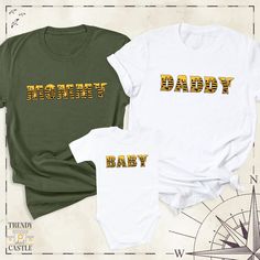 Family Matching Bee Shirt, Custom Mommy Daddy Baby Tshirt, Bee Family Shirt, New Mama Dada Gift Outfit, Birthday Family Bee Tee, Honey Shirt "Family Matching Bee Shirt" is the perfect way to celebrate special moments with your loved ones. This adorable Custom Mommy Daddy Baby Tshirt set brings a touch of sweetness to any occasion. Whether you're planning a fun family outing, a birthday celebration, or just want to showcase your family unity, this Bee Family Shirt is a must-have. Ideal as a New M Honey Shirt, Family Unity, Bee Family, Bee Shirt, Outfit Birthday, New Mama, Handmade Shirts, Family Tees, Family Shirt