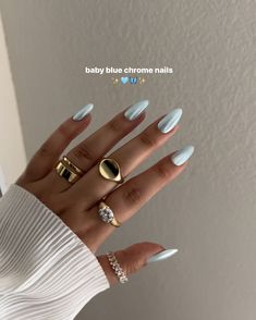 Check out what I found on Amazon! #ShopByInterest Baby Blue Chrome Nails, Baby Blue Chrome, Blue Chrome Nails, Baby Blue Nails, Nagellack Trends, Blue Chrome, Chrome Nails Designs, Chic Nails