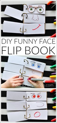 the diy funny face flip book