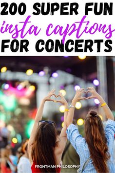 These are 200 - yep, 200! - amazing concert captions for instagram that you've got to check out, whether it's for a summer concert, festival, country, for a couple photo... I've got you!