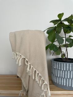 Cozy Up with Our LUNA Reversible Throw Blanket! Pool Picnic, Cotton Bedding, Chevron Pattern