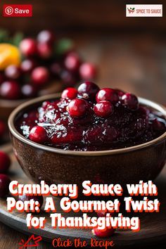 cranberry sauce with port, a gourmet twist for thanksgiving giveaway