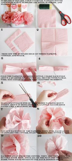 how to make tissue paper flowers