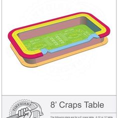 the 8'craps table is designed to look like a football field