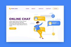 the landing page for an online chat