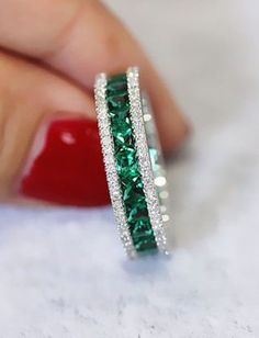 Princess Wedding Rings, Rings Amethyst, Rings Ruby, Rings Emerald, Accessories Indian, Ruby Rings, Emerald Rings, Jewellery Diamond, White Gold Wedding