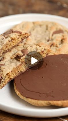 chocolate chip cookies and an ice cream sandwich on a plate