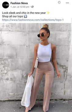 Taupe Pants, Taupe Fashion, Fashionable Work Outfit, High Waisted Dress Pants, Waisted Dress, Wide Leg Dress Pants, Summer Work Outfits, Casual Work Outfits, Looks Chic