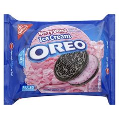 an oreo bag filled with ice cream