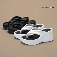 SPECIFICATIONS Department Name ADULT size 35-36/37-38/39-40 season summer/spring/autumn occasion daily/vacation/hi-street/beach/party gender women/woman/mujer/female/lady/ladies/femme color white/black/ top shape clip toe/open toe shoes item flip flops/slippers/sandals/slides shoes type wedges Flip Flops/Platform flip flops/beach flip flops/clip toe slippe heel type high heels/wedges /wedge heels Applicable Place Outside Brand Name Amozae Model Number A4485 Style LEISURE Fashion Element Platform Chunky Platform Sandals, Sandals Woman, Platform Flip Flops, Summer Heels, Wedge Flip Flops, High Wedges, Leisure Fashion, High Heel Wedges, Beach Flip Flops