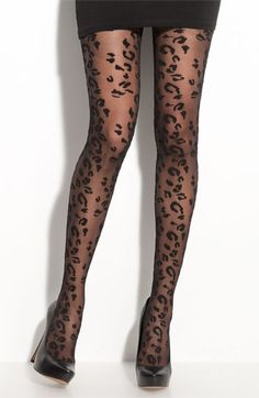 Need these too!!! Drool    http://shop.nordstrom.com/S/commando-leopard-dot-stockings/3245710?origin=category&resultback;=83 Leopard Print Tights, Leopard Tights, Printed Tights, Pastel Outfit, Look Retro, Fashion Mode