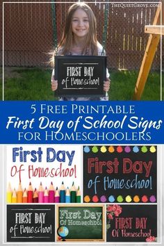 the first day of school signs for homeschoolers