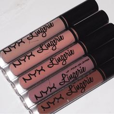 NYX Lingerie Liquid Lipsticks Nyx Lip Lingerie, Nyx Lingerie, Mascara Hacks, Mac Lipsticks, Batons Matte, Beauty Make-up, Lip Glosses, Makeup Obsession