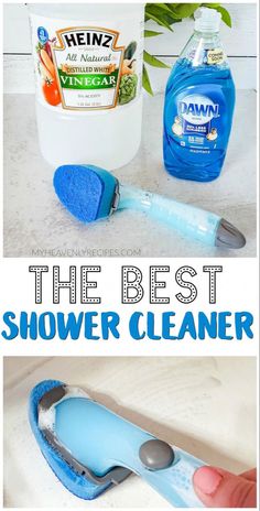 Cleaning hack, scrub wand Best Shower Cleaner, Sunburst Mirrors, Homemade Shower Cleaner, Cleaner Recipes, Cleaning Tips Tricks, Cleaning Stuff, Homemade Cleaners