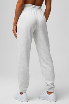 Cozy Fleece Go-To Sweatpant Fabletics Soft Grey Heather female Fleece regular Everyday/Lounge Cozy Fit Bottoms For Relaxation, Cozy Fit Soft Lounging Bottoms, Cozy Winter Activewear With Elastic Waistband, Super Soft Cozy Sweatpants, Cozy Full-length Sweatpants With Elastic Waistband, Cozy Fit Athleisure Bottoms, Cozy Winter Activewear, Cozy Super Soft Sweatpants For Lounging, Cozy Fit Sweatpants For Leisure