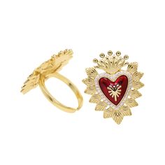 Queen Rings ,18K Gold Filling Heart Enamel Heart Shape Ring Design,Fashion Crown  Ring ,Rights Ring，29.5x24.5mm Size:29.5x24.5mm Inner diameter:17.5mm Quantity:1 Pcs/5 Pcs/10 Pcs Material:Nickel Free Brass Plated ♥ PROCESSING & SHIPPING♥ ♥ All items purchased will be shipped within 1-3business days.♥ ♥ You can upgrade your shipping to UPS Express during check out if you want it quicker♥ ♥Standart Shipping Time : 7-15 days♥ ♥ Express Shipping Time : 3-5 business days.♥ ► CURRENT PRODUCTION TIMES♥ All items are made to order so please check the top of our policies page/shop announcement for the most up to date production and delivery times. If you need it sooner, please send us a message on Etsy♥ ► EXPEDITED SHIPPING♥ ♥You will be able to choose faster shipping options in the drop down menu Heart Shape Ring, Queen Rings, Heart Shaped Rings, Crown Ring, Stackable Rings, Design Fashion, Heart Shape, Ring Designs, Heart Shapes