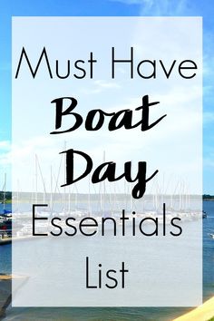 the words must have boat day essentials list