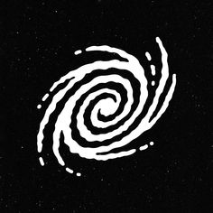 a black and white image of a spiral