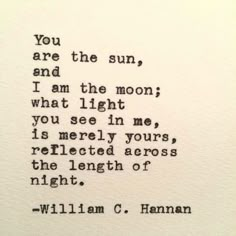 an old typewriter with the words you are the sun and i am the moon