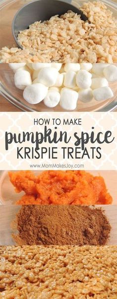 how to make pumpkin spice krispie treats