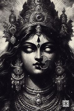 Here is a depiction of the powerful and benevolent Maa Kali!! Jai Maa Kali!  #maakali #maadurga #durgadevi #durgadeviartwork #indiangoddess Images Of Maa Durga, Jai Maa Kali, Kali Tattoo, Ma Kali, Goddess Kali Images, Hindu Tattoo, Mother Kali