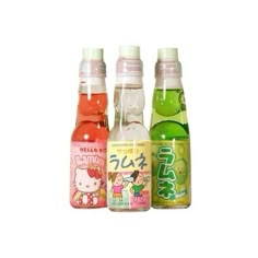 three different kinds of sodas in bottles on a white background with hello kitty and hello kitty