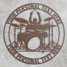 an image of a drum player on the wall