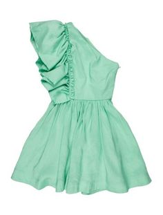 Aje A-Line DressGreenSleeveless with One-ShoulderFit:Dresses by Aje typically fit true to size. Aje Dress Green, Aje Wilderness Smock Dress, Vintage Holiday Dress, Balenciaga City Bag, Chanel Shoes, Hat Shop, Holiday Dresses, Casual Jeans, Sweater Accessories