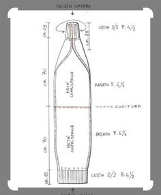 a drawing of a bottle with measurements