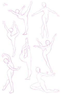 an image of ballet poses drawn in pencil