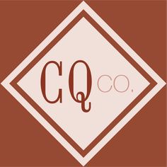 the letter cq is inscribed in brown and white