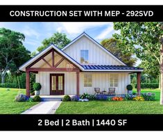 an image of a house with the words construction set with mep - 29vdd