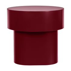 a red round table on a white background