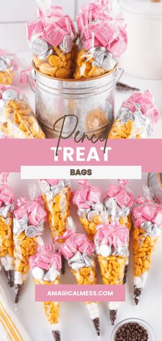 Clear treats bags that look like pencils lined up on a table and in a bucket. Pencil Treat Bags, Back To School Treats For Students, Back To School Treat Bags, Kool Aid Pie Recipe, Back To School Treats, Back To School Snacks, Pork Crockpot, Cute Teacher Gifts, Diy Pencil