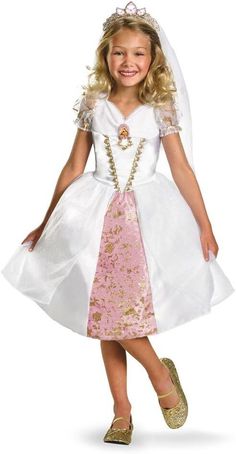 "Rapunzel Wedding Gown" Tangled   Disguise, Inc DESCRIPTION: Tangled "Rapunzel Wedding Gown" Child Costume Disguise, Inc Item # 43119 Sizes Available: EXTRA SMALL - SMALL - MEDIUM This costume is new in its original package. It is part of the "Tangled" line produced by Disguise, Inc. Keep in mind that packaged costumes tend to run slightly small... Please refer to the size chart photo to make sure the size is correct as we allow NO RETURNS on packaged costumes. The costume in the picture is the company's photo from the catalog. This costume includes the following: Dress Petticoat Tiara w/attached veil Email with any questions regarding size, etc. before purchasing as we DO NOT ALLOW RETURNS on packaged costumes. Be sure to check out our other listings as we are always happy to combine ship Tangled Rapunzel Wedding, Wedding Dress For Kids, Rapunzel Halloween Costume, Rapunzel Wedding Dress, Disney Princess Wedding Dresses, Rapunzel Wedding, Gown Costume, Disney Princess Wedding, Wedding Dress Costume