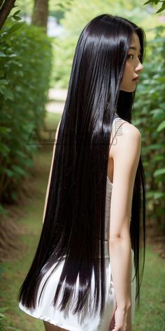 Long Silky Hair, Long Black Hair, Asian Hair, Silky Hair, Dream Hair, Shiny Hair, Aesthetic Hair, Long Black